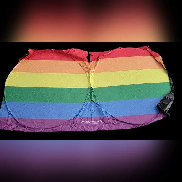 Autoamerics Rainbow Pride LGBT Vehicle Windshield Sun Shade. Large. New - Picture 1 of 4